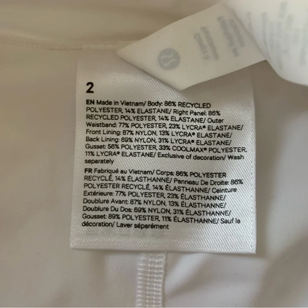 NWT Lululemon Asymmetrical Pleated Tennis Skirt, White, 2